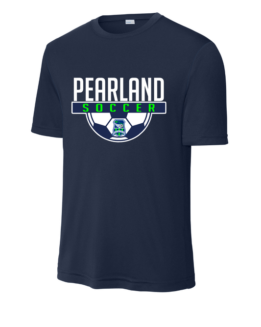 Pearland Soccer- Half Ball Performance Tee- Navy