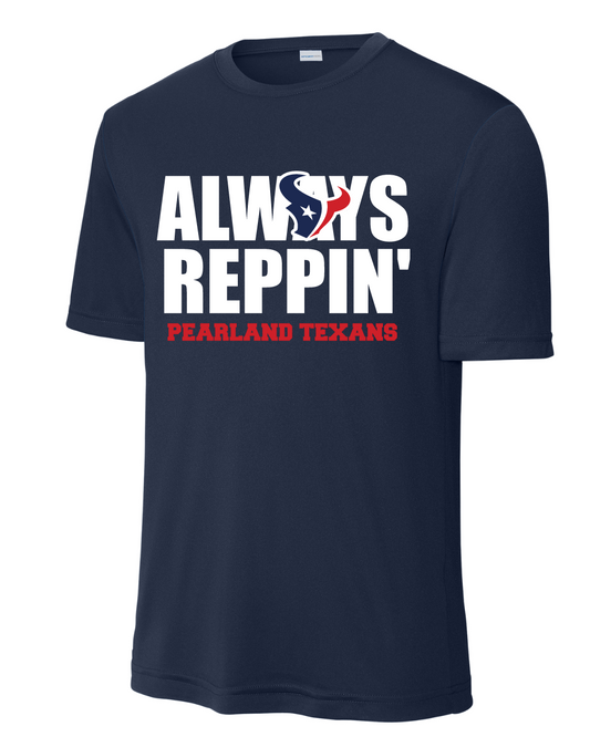 Pearland Texans - Always Reppin' Performance Tee-Navy