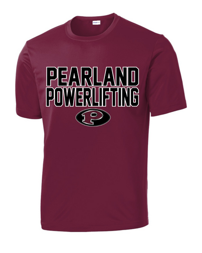 Pearland Powerlifting- PHS Logo Performance Tee- Maroon