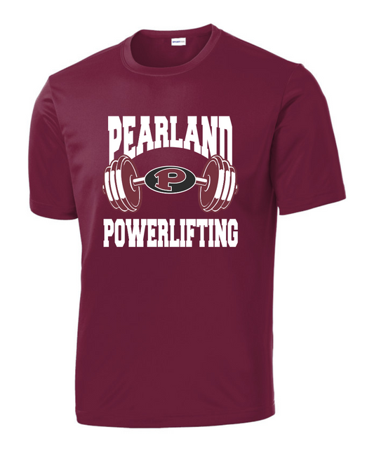 Pearland Powerlifting- Barbell Performance Tee- Maroon