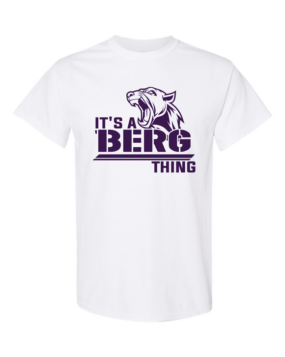 Rosenberg Panthers-  SS Cotton Tee- It's a Berg Thing- White