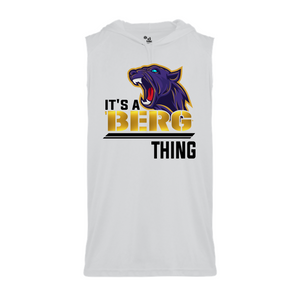 Rosenberg Panthers- White Sleeveless Hoodie