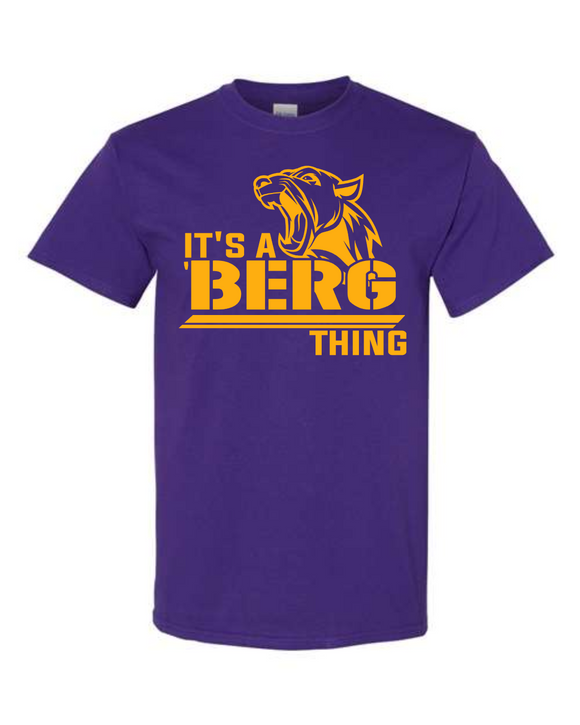 Rosenberg Panthers-  SS Cotton Tee- It's a Berg Thing- Purple