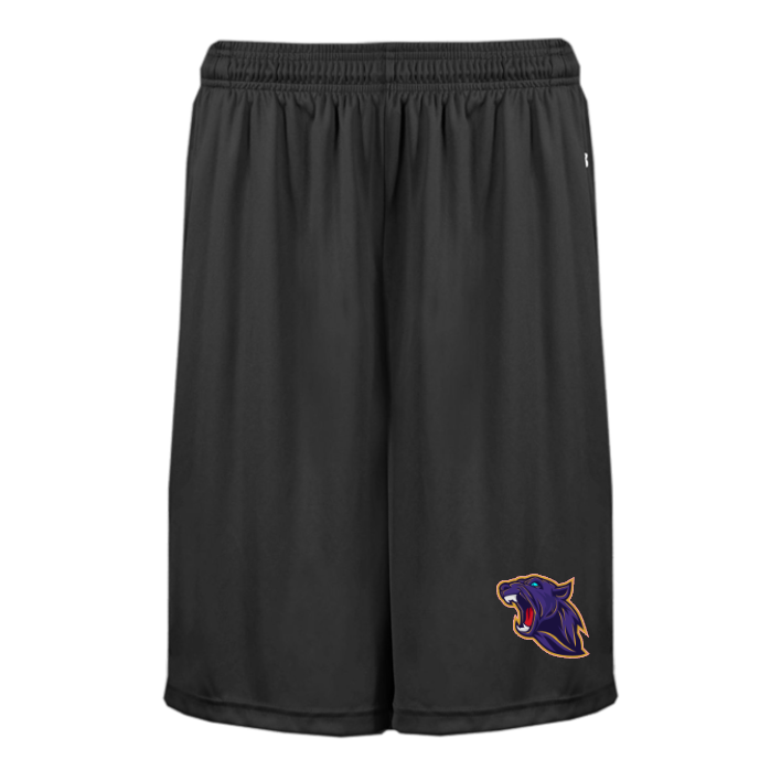 Rosenberg Panthers- 10" Pocketed Mens Shorts- Black