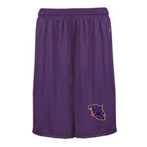 Rosenberg Panthers- 10" Pocketed Mens Shorts- Purple