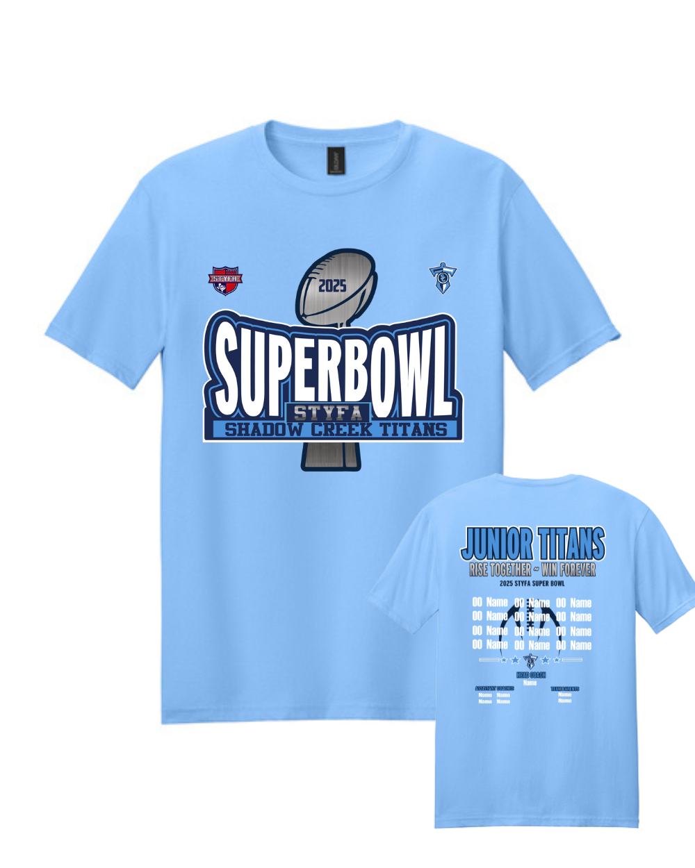 Shadow Creek Titans- Titans Superbowl Trophy Short Sleeve Cotton Tee