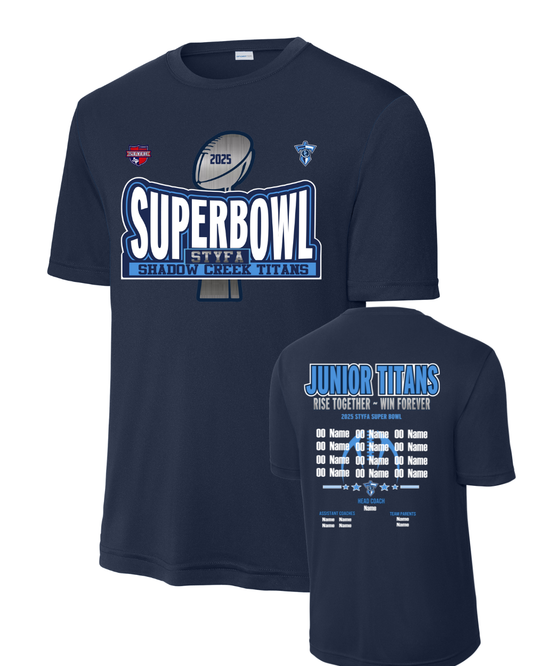 Shadow Creek Titans- Titans Superbowl Trophy Short Sleeve Performance Tee