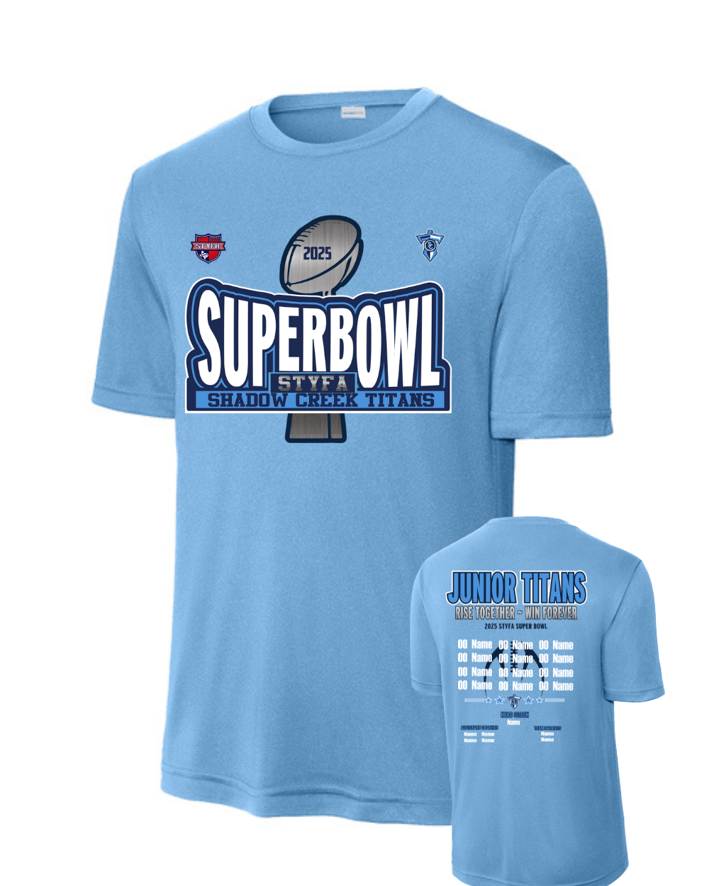 Shadow Creek Titans- Titans Superbowl Trophy Short Sleeve Performance Tee