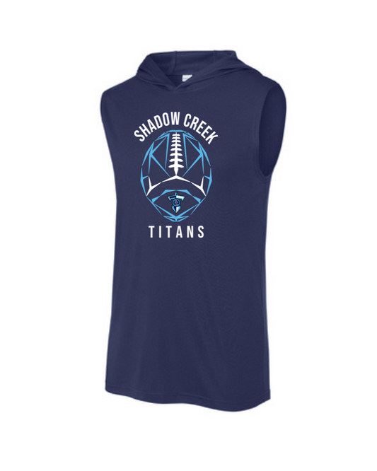 Shadow Creek Titans -Abstract football- Sleeveless Hoodie