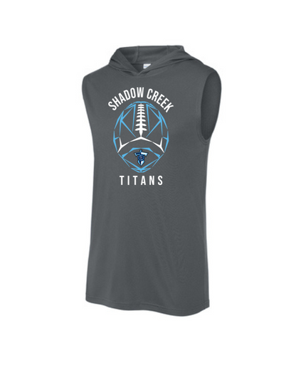 Shadow Creek Titans -Abstract football- Sleeveless Hoodie