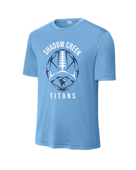 Shadow Creek Titans- Titans Abstract Football Short Sleeve Performance Tee