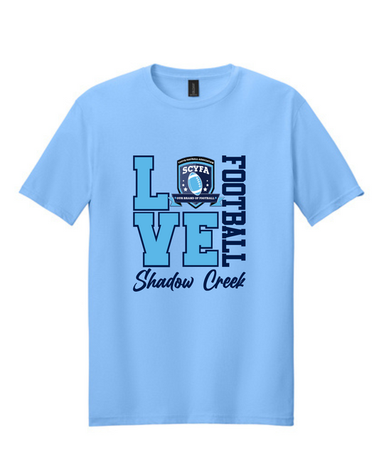 Shadow Creek Titans- Love Football Cotton Tee