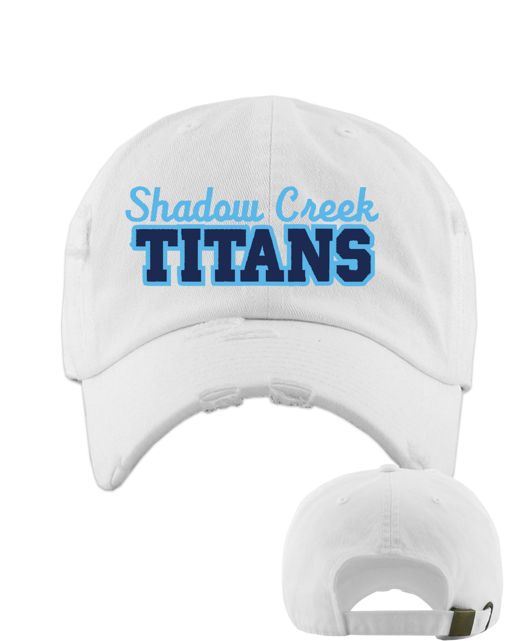 Shadow Creek Titans- Embroidered Shadow Creek Titans Distressed Cap