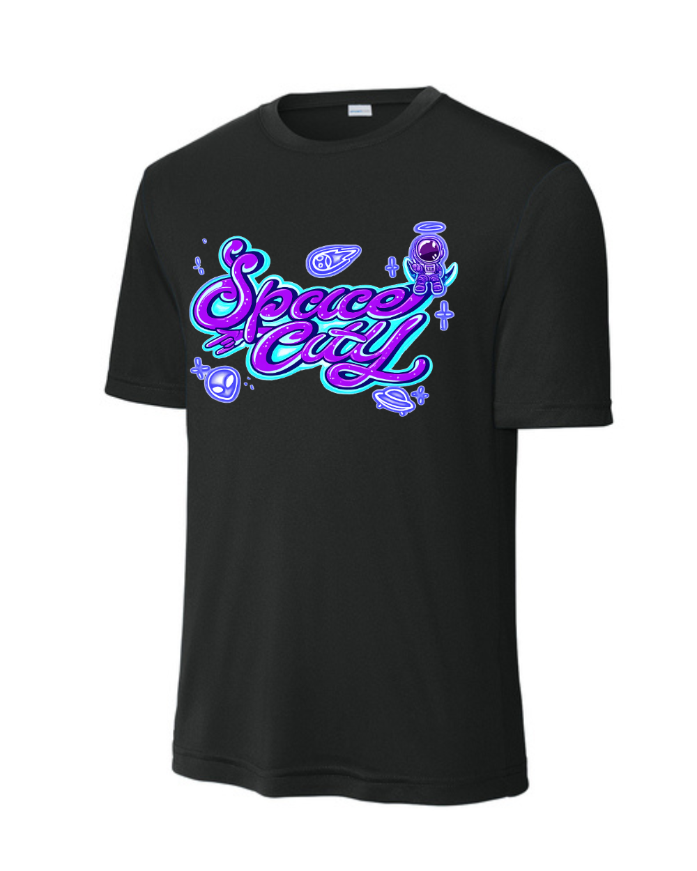 Space City Track & Field Space City Track- Logo Performance Tee - Black