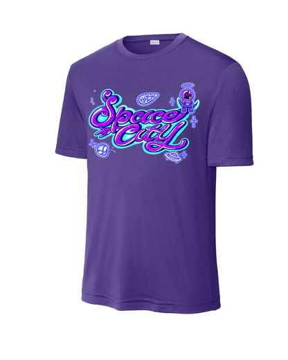 Space City Track & Field Space City Track- Logo Performance Tee - Purple