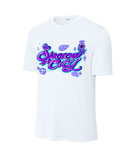 Space City Track & Field Space City Track- Logo Performance Tee - White