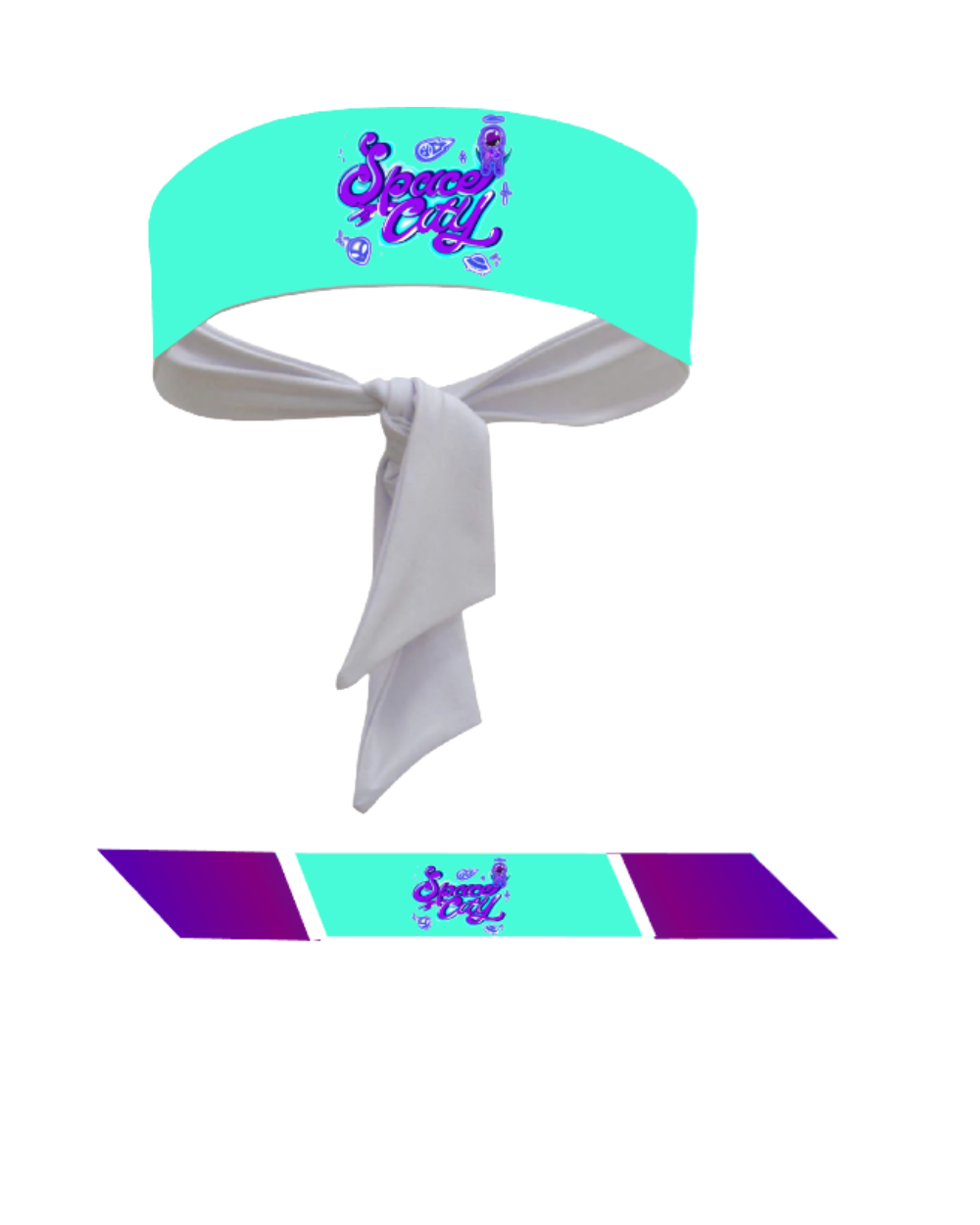 Space City Track & Field -Tie Back Headbands - Ombre 