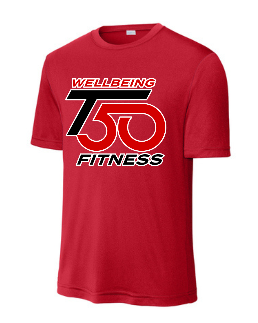 T50 Fitness - Logo Performance Tee-Red