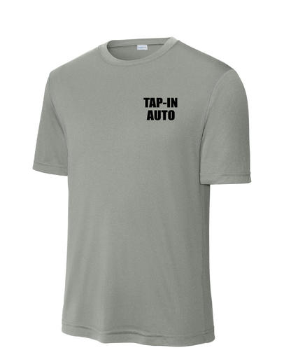 Tap In Auto- Logo Performance Tee- Grey