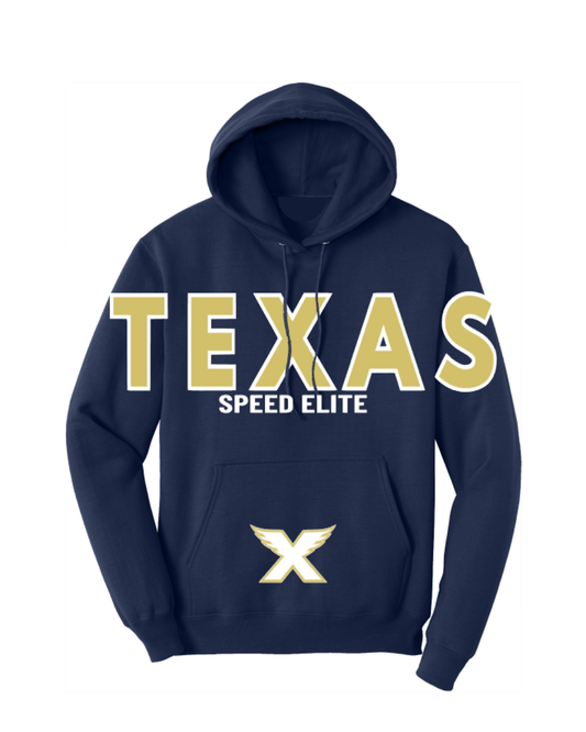 Texas Speed Elite-  Oversized Texas Print- Cotton Blend Hoodie-