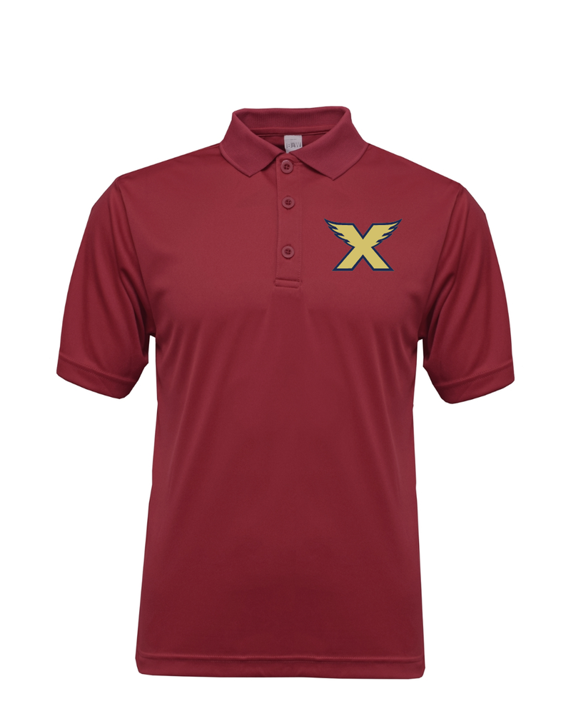 TSE Embroidered Logo Performance Polo — Cardinal
