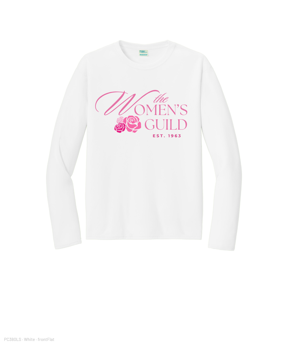 The Women's Guild- Long Sleeve Performance Tee - White
