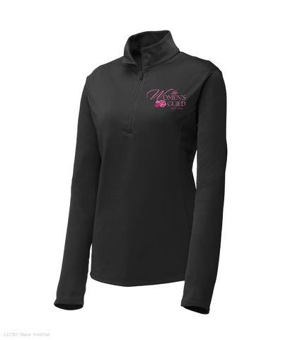 The Women's Guild- Embroidered  Women's Performance 1/4 Zip Pullover