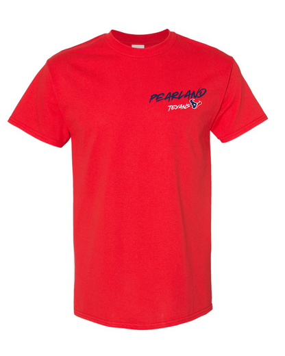 Pearland Texans - They Not Like Us Cotton Blend Tee- red