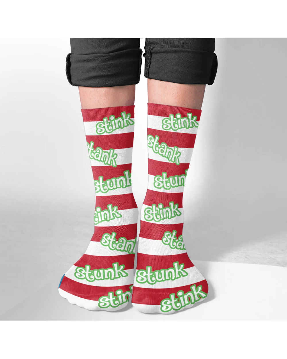 custom grinch themed  socks