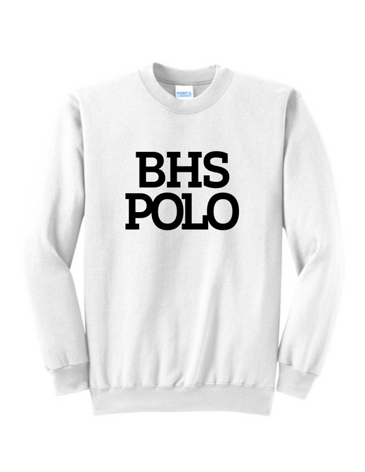 Bellaire Cardinals Water Polo - White Crewneck Sweatshirt
