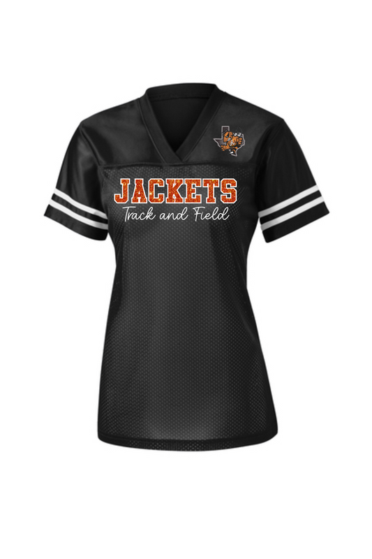 Alvin HS Track and Field - Glitter Jackets Track and Field - Ladies fan Jersey - Black