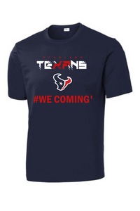 Pearland Texans - We Coming   Performance Tee- Navy