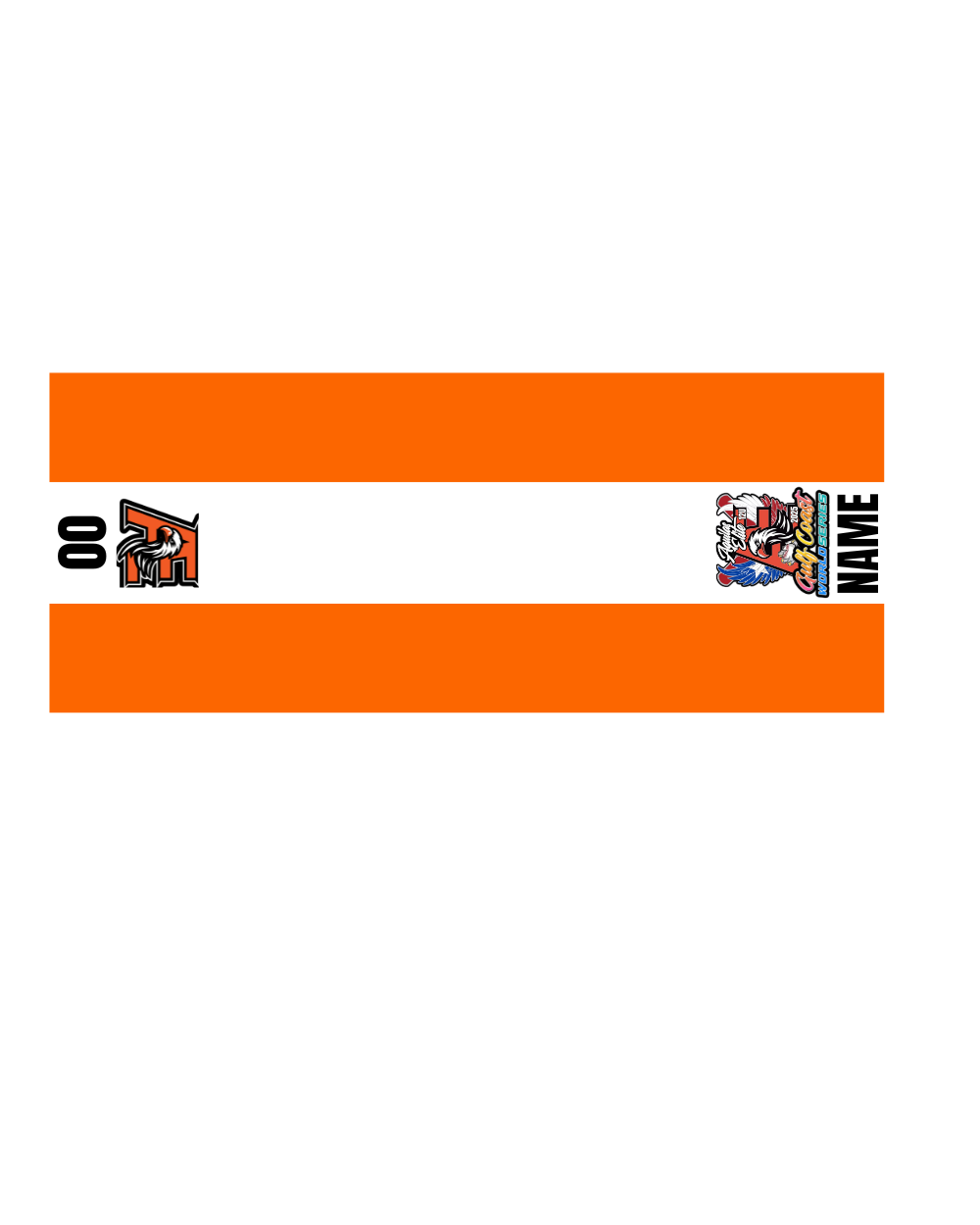 Aguilas Elite- Gulf coast WS Cooling Towels- Orange/White