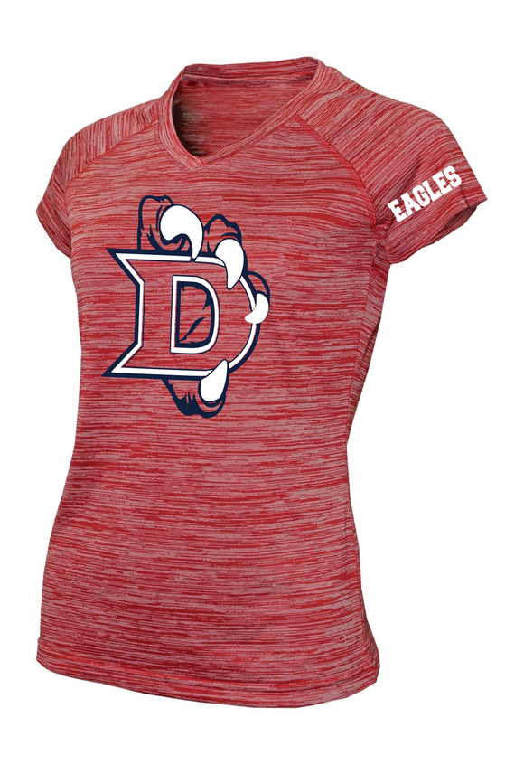Dawson - Vintage Heather Red Dclaw Performance Tee- Ladies