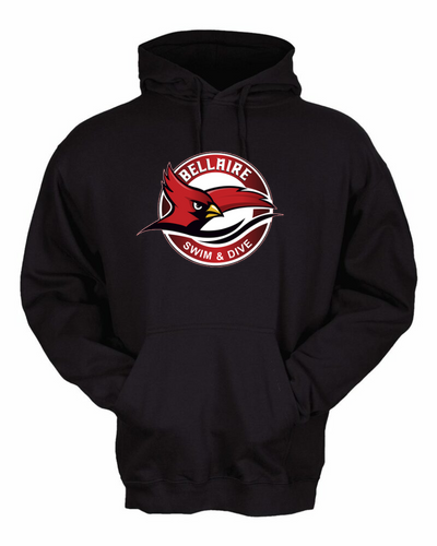 Bellaire Cardinals Swim & Dive - Black Hoodie