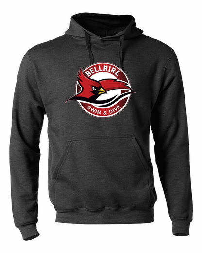 Bellaire Cardinals Swim & Dive - Dark Heather Hoodie