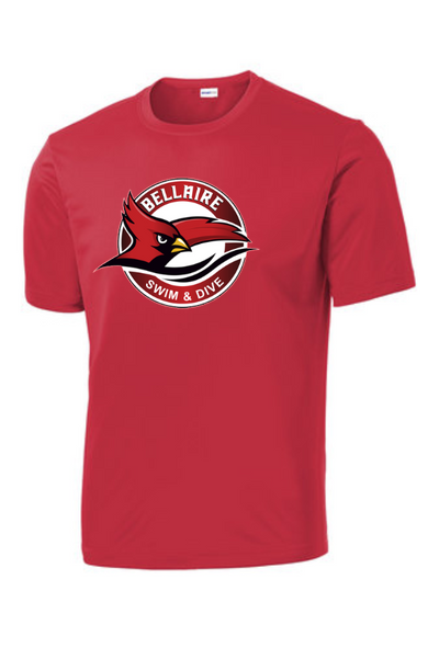 Bellaire Cardinals Swim & Dive - Red Performance Tee