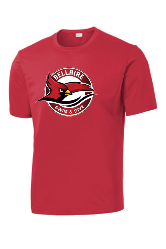 Bellaire Cardinals Swim & Dive-Red Performance Tee