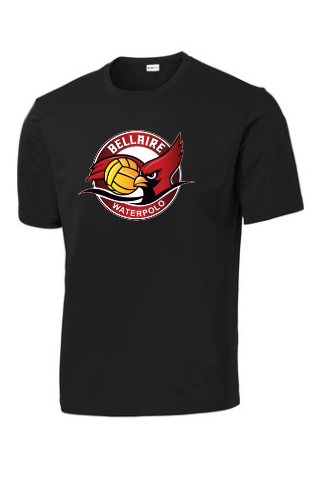 Bellaire Cardinals Water Polo-Black Performance Tee