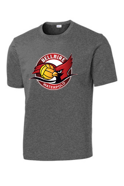 Bellaire Cardinals Water Polo - Dark Heather Grey Performance Tee