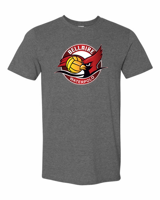 Bellaire Cardinals Water Polo  Cotton Tee- Grey