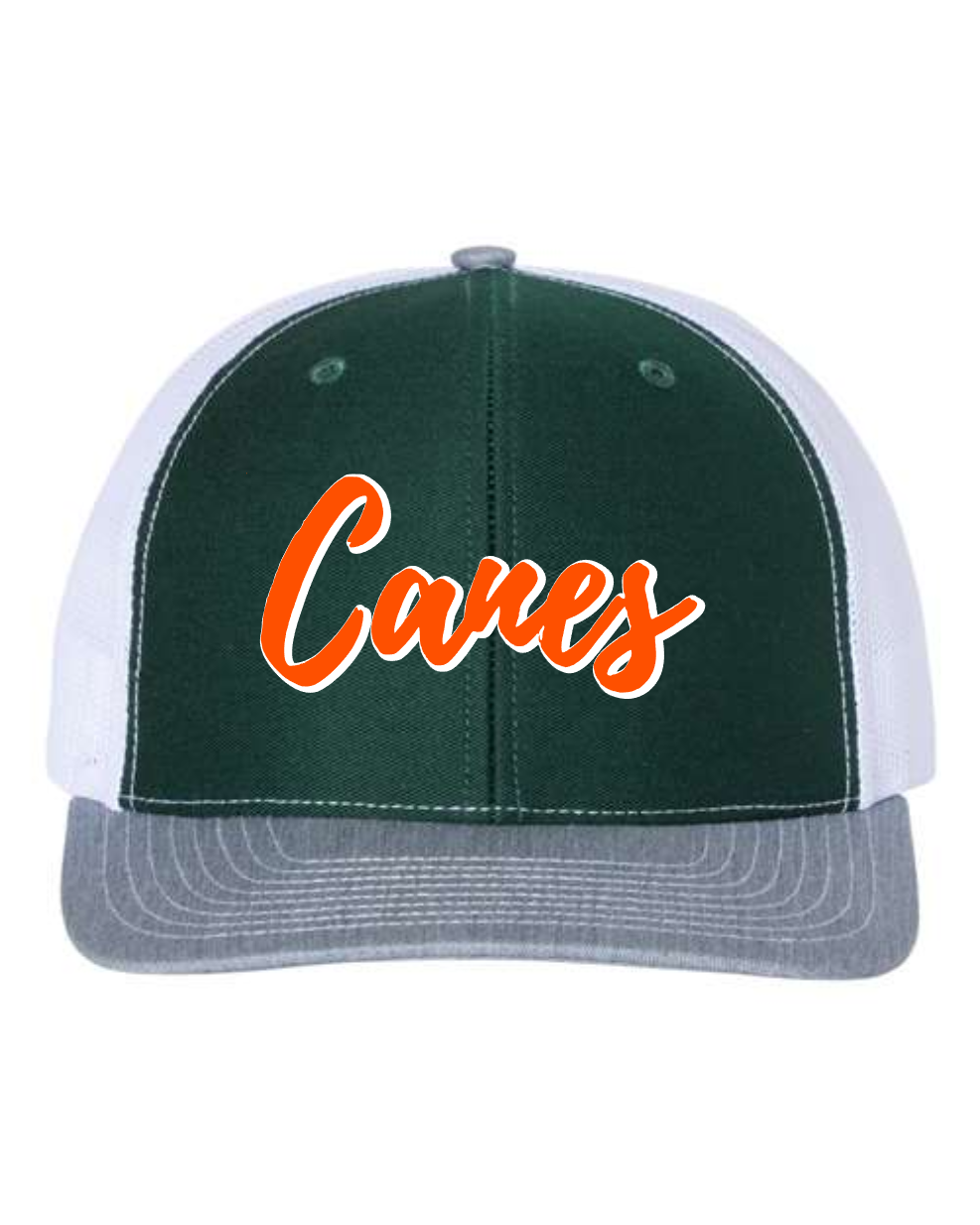 Pearland Hurricanes - Canes 3D Script -Low Profile Mesh Snapback Trucker Hat