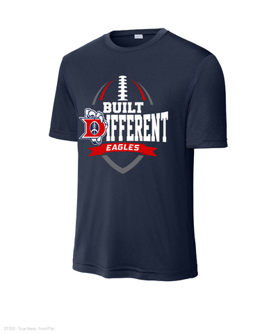 Dawson Football Booster- Built Different Performance Tee