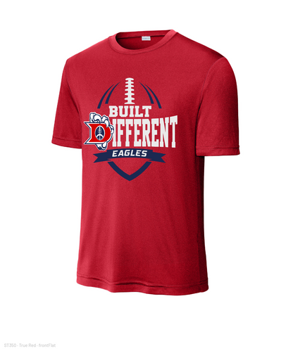 Dawson Football Booster- Built Different Performance Tee