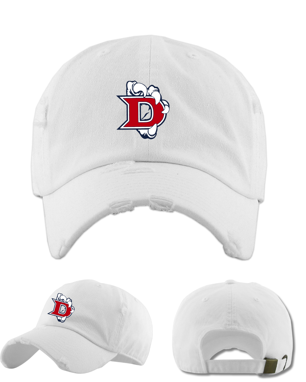 Dawson Baseball - Claw Logo Distressed Dad Hat