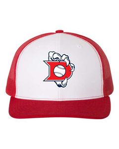 Dawson Baseball Richardson 112 Trucker Hat- Red and White