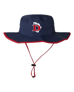 Dawson - Embroidered Boonie Hat- Navy/Red