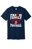 Dawson HS - Faith Family Football- Cotton Tee- Navy