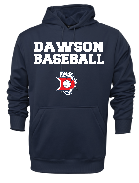 Dawson Baseball Performance Hoodie- Navy