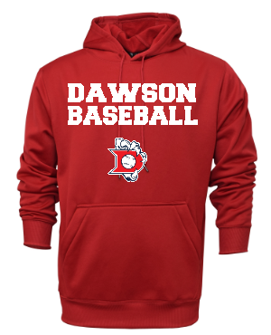 Dawson Baseball Performance Hoodie- Red